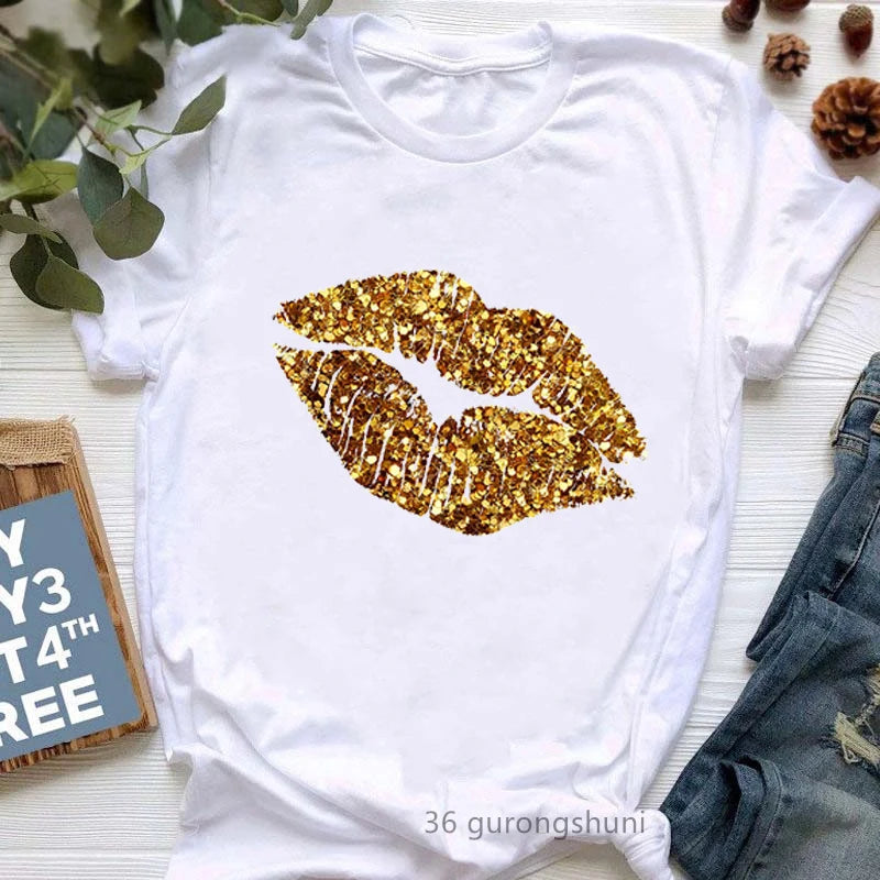 Diva Lipstick Print T-Shirt
