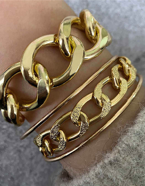 Load image into Gallery viewer, 3 Double-layer Bracelets Thick Chain Bracelet Set
