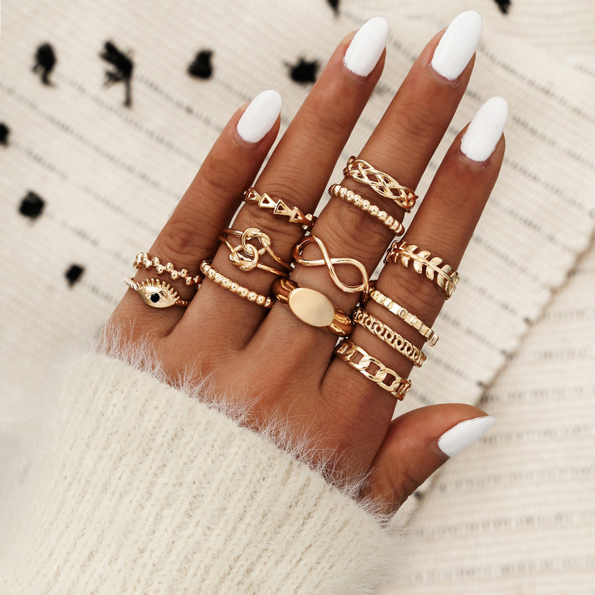 6 Piece Combination Stackable Rings Set