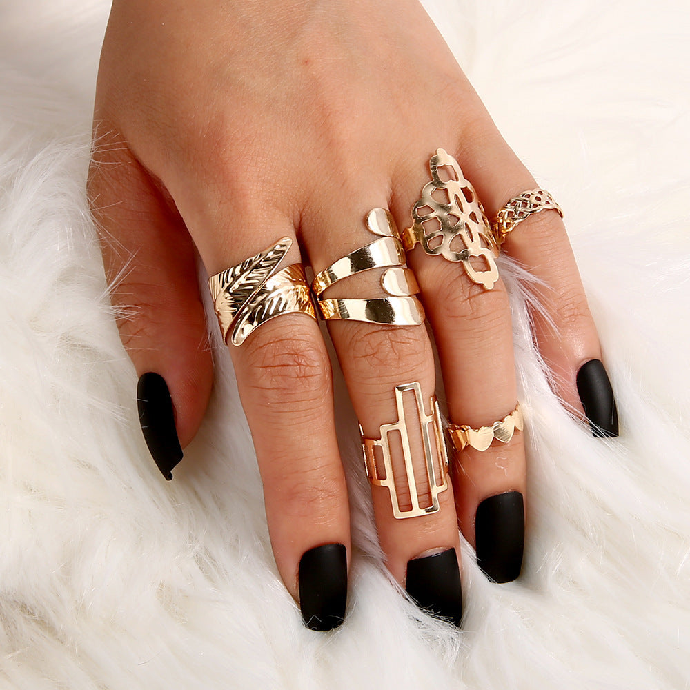 6 Piece Combination Stackable Rings Set