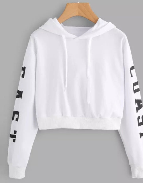 Load image into Gallery viewer, Woman&#39;s Pullover Crop Top Sweatshirt
