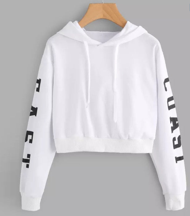 Woman's Pullover Crop Top Sweatshirt