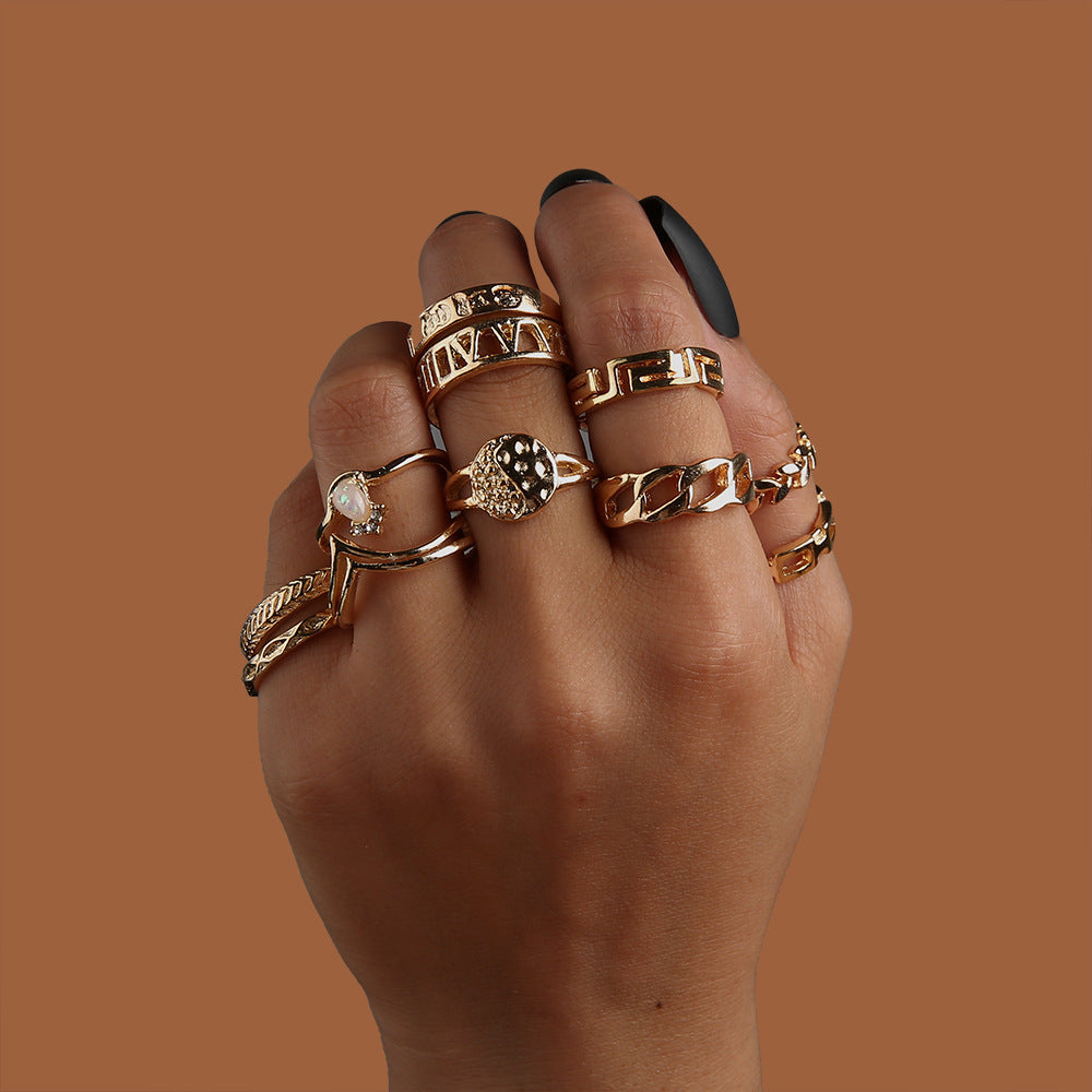 6 Piece Combination Stackable Rings Set