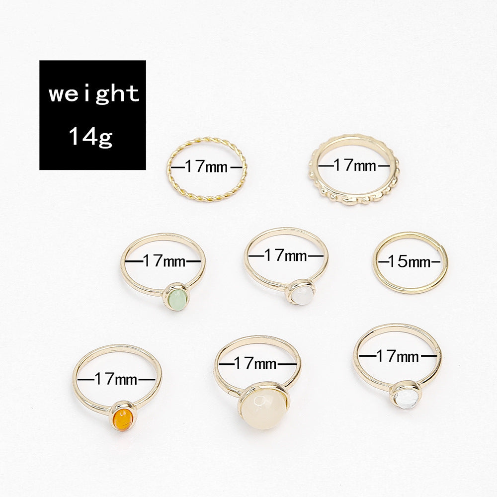 6 Piece Combination Stackable Rings Set