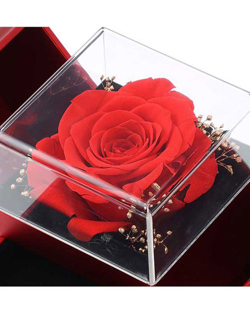 Load image into Gallery viewer, Fashion Jewelry Box Red Apple Christmas Gift Necklace Eternal Rose For Girl Mother&#39;s Day Valentine&#39;s Day Gifts With Artificial Flower Rose Flower Jewelry Box
