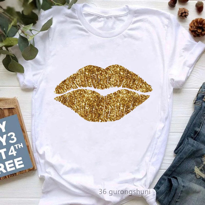 Diva Lipstick Print T-Shirt
