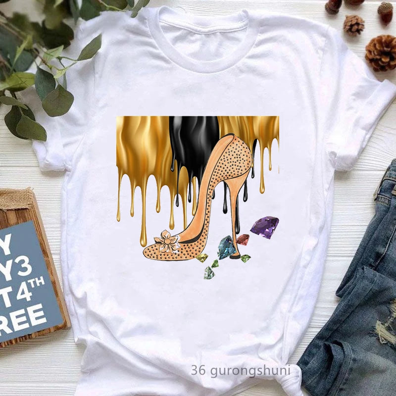 Diva Lipstick Print T-Shirt