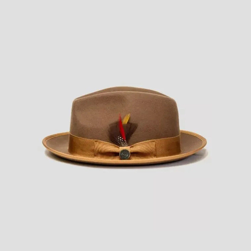 Men's Bowknot Ribbon Felt Billycock Hat