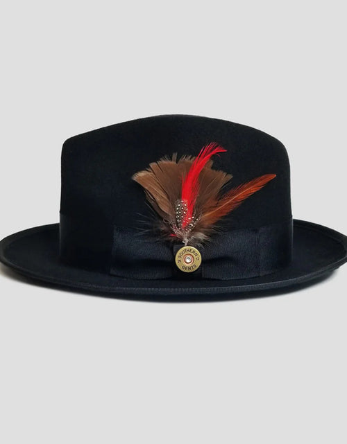 Load image into Gallery viewer, Men&#39;s Bowknot Ribbon Felt Billycock Hat
