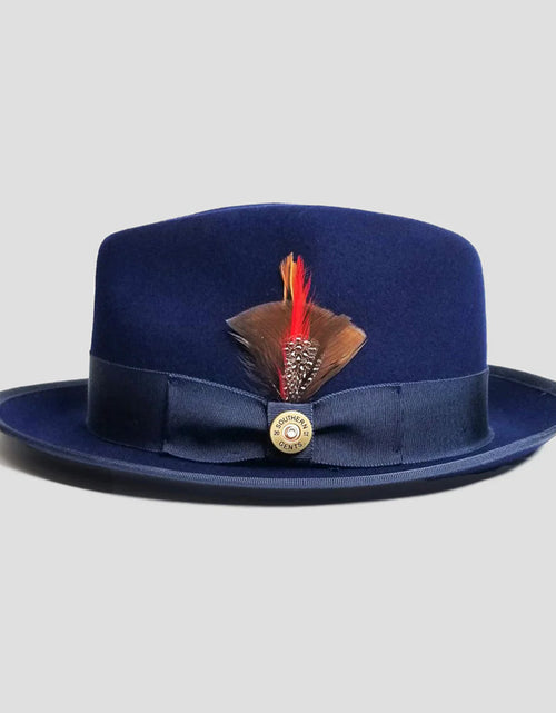 Load image into Gallery viewer, Men&#39;s Bowknot Ribbon Felt Billycock Hat
