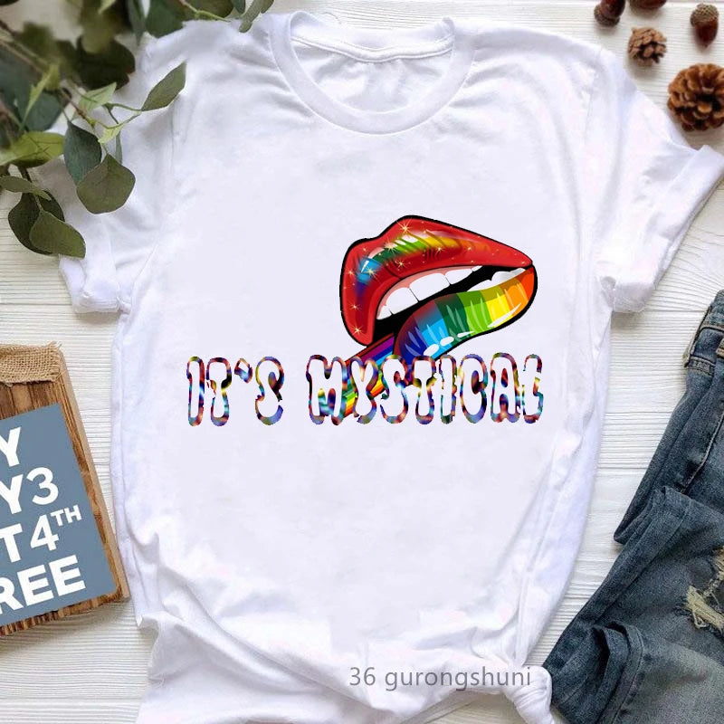 Diva Lipstick Print T-Shirt