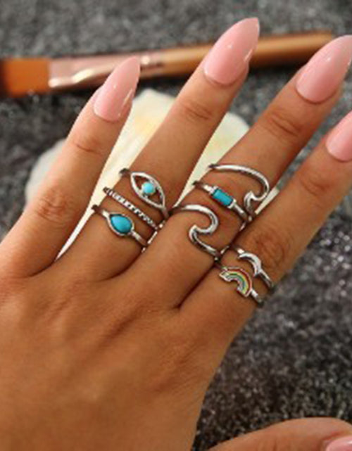 Load image into Gallery viewer, 6 Piece Combination Stackable Rings Set
