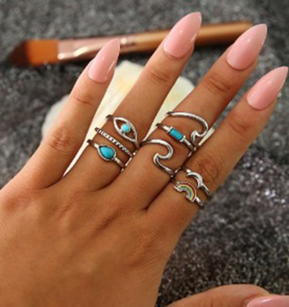 6 Piece Combination Stackable Rings Set