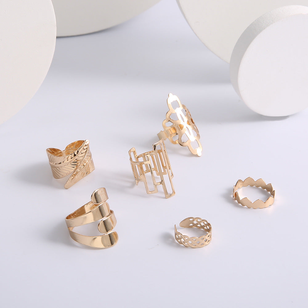 6 Piece Combination Stackable Rings Set