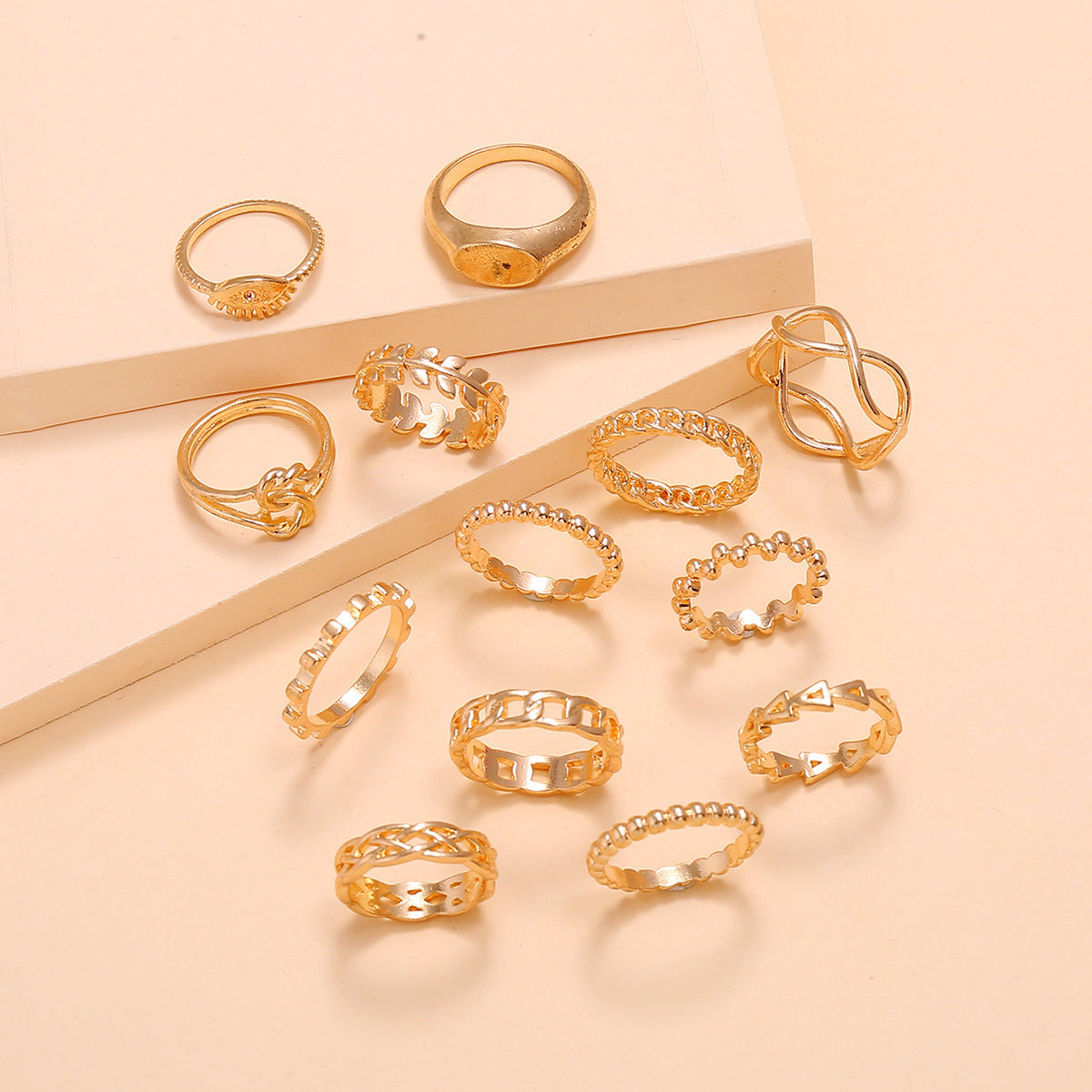 6 Piece Combination Stackable Rings Set